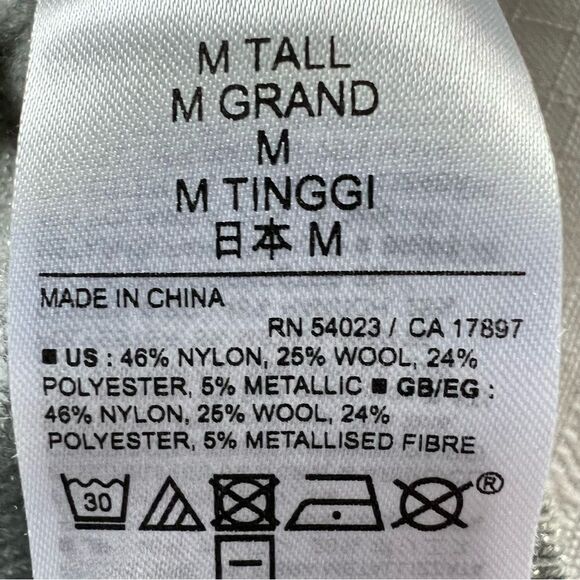 GAP Pointelle Turtleneck Silver Metallic Simmer Lightweight Sweater - Picture 9 of 14